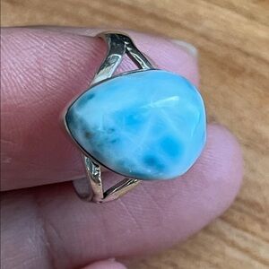 Larimar Sterling Silver Ring